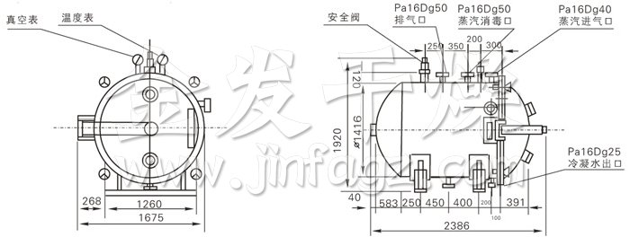 圓形靜態(tài)真空干燥機(jī)結(jié)構(gòu)示意圖